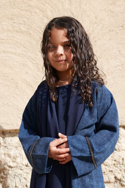 ABAYA SET STRASSYA KIDS NAVY BLUE