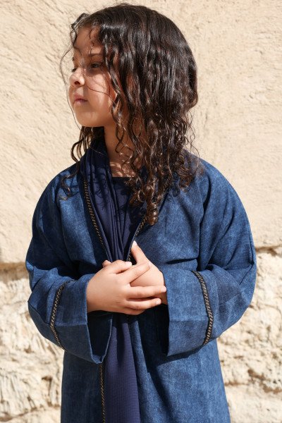ABAYA SET STRASSYA KIDS NAVY BLUE
