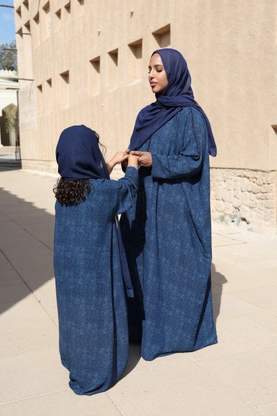 ABAYA SET STRASSYA KIDS NAVY BLUE