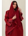 ABAYA EID LUXE - ORGANZA BORDEAUX