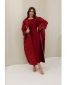 ABAYA EID LUXE - ORGANZA BORDEAUX