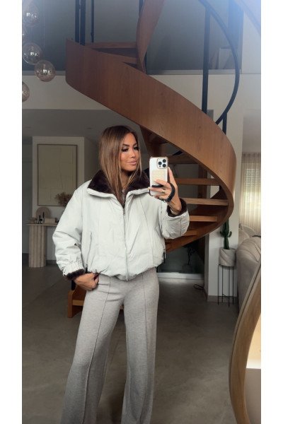 VESTE REVERSIBLE BELLA CREME/CHOCO